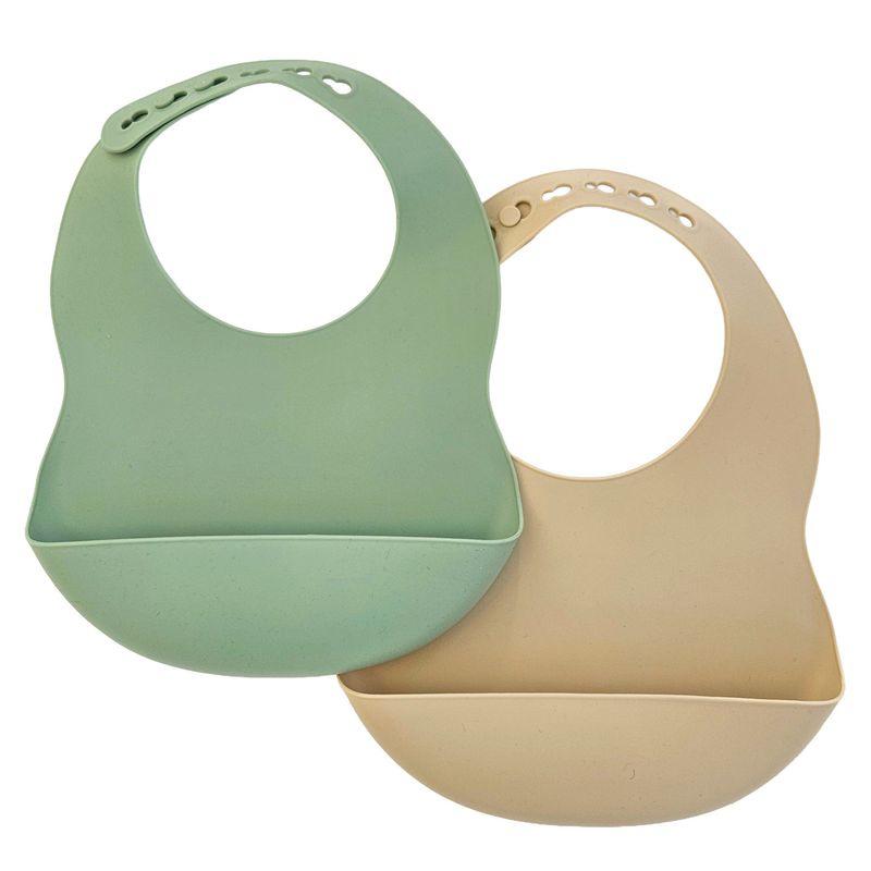 Summerville Organic smekker i silikon, 2pk, green sand