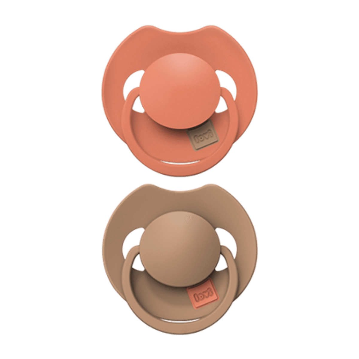LOVI Prime Silicone Dynamic Soother 6-18m, 2stk, Granola/Orange