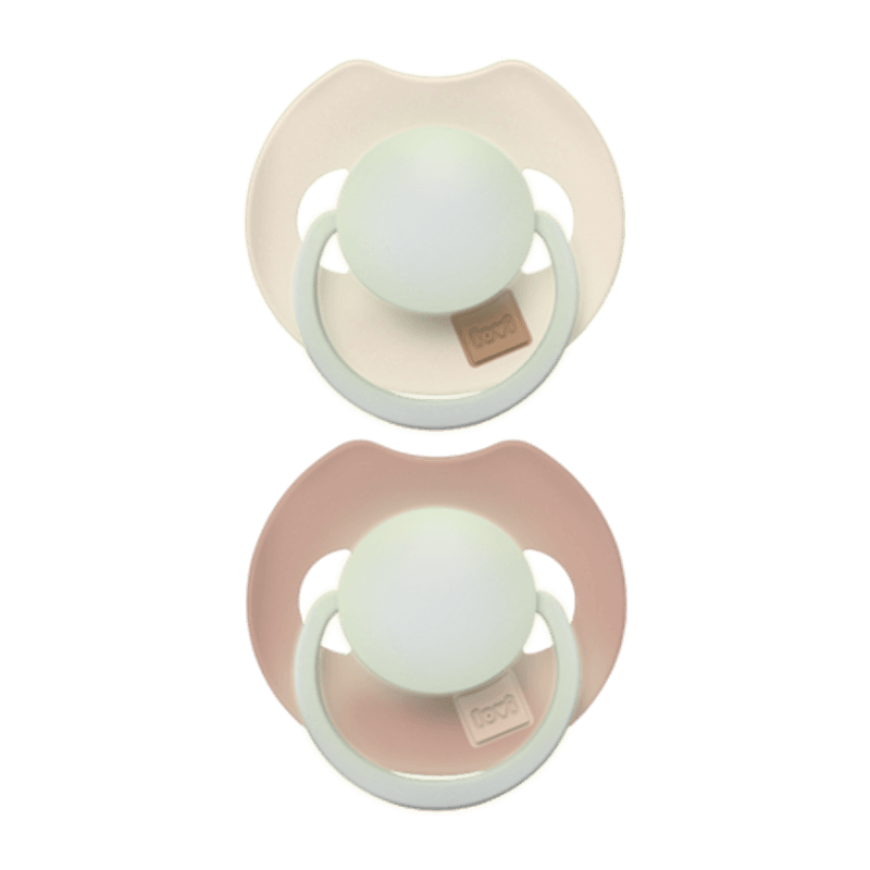 LOVI Prime Silicone Dynamic Soother 6-18m, 2stk, Ivory Glow Blush Glow