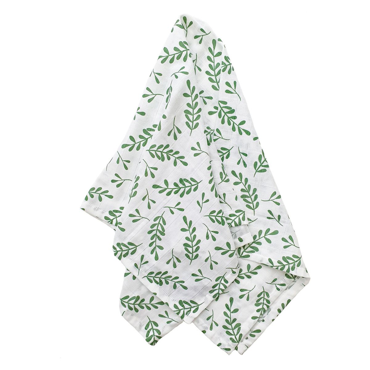 Summerville Organic Muslin Gulpeklut, 1-pk, floral basil