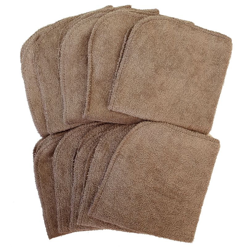 Summerville Organic vaskekluter, 5pk, Warme taupe