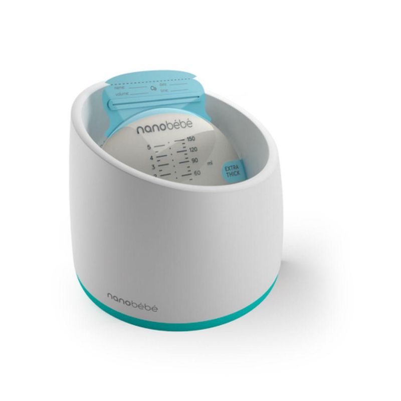 Nanobébé Smart, strømløs varmebolle til tåteflasker - Teal - 1pk