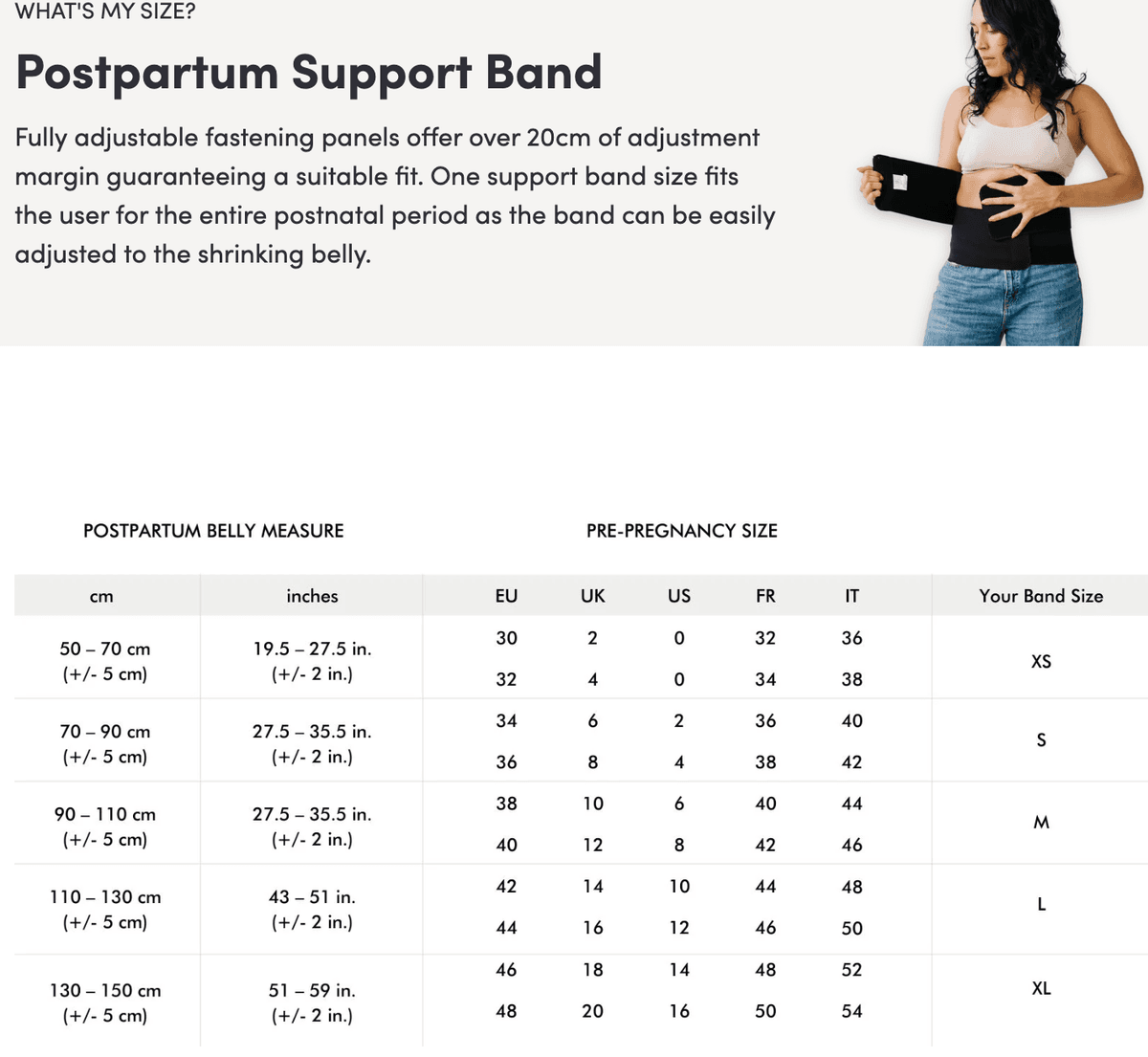 Lola og Lykke Core restore postpartum belly band