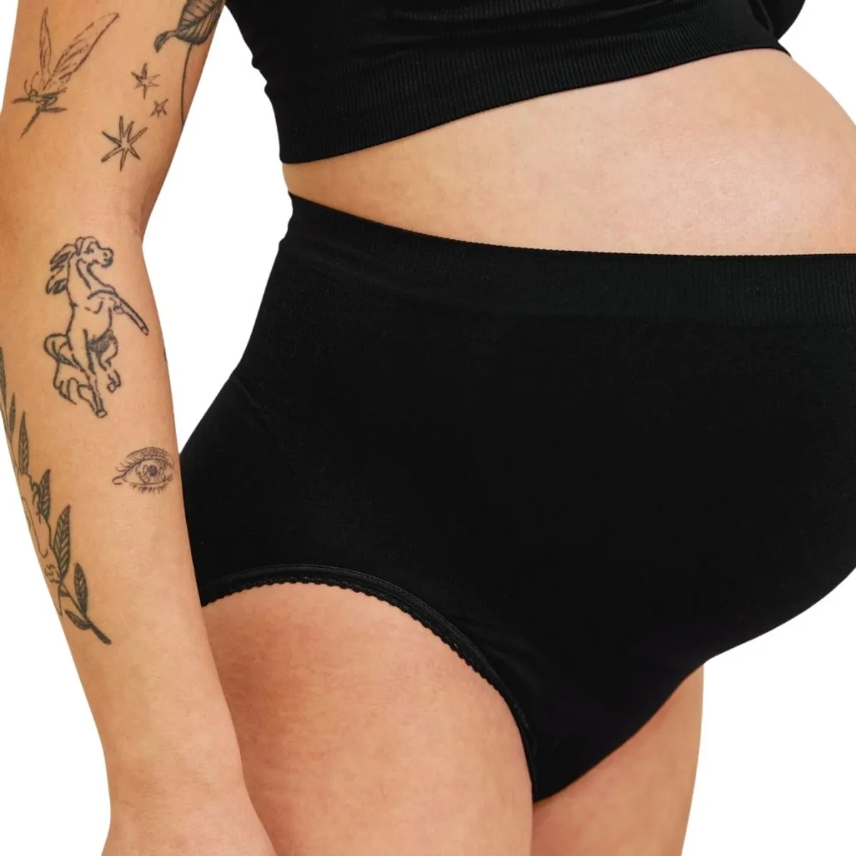 Carriwell Seamless Maternity Support Panty, svart