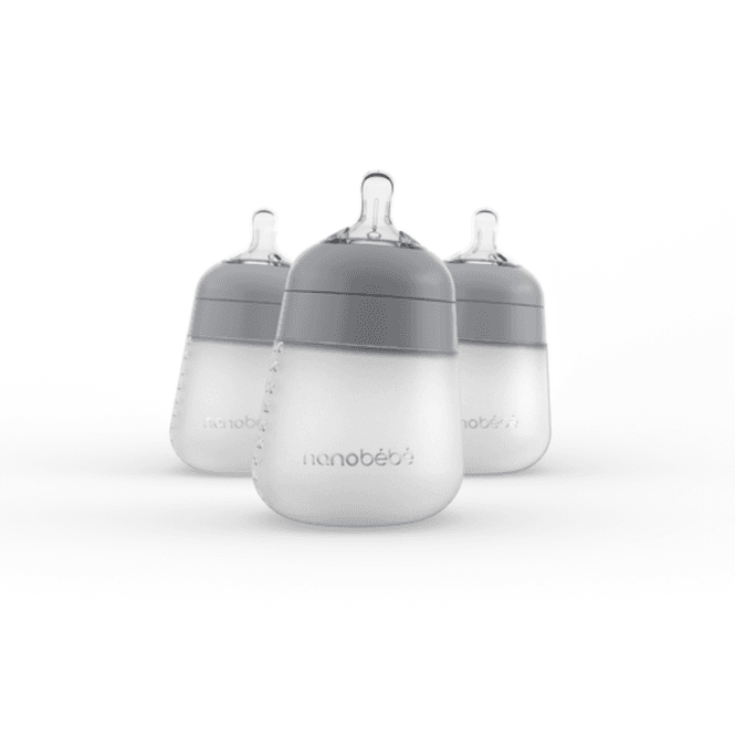 Hovedbilde Nanobébé Flexy Silikontåteflaske (myk) - Grey 270 ...