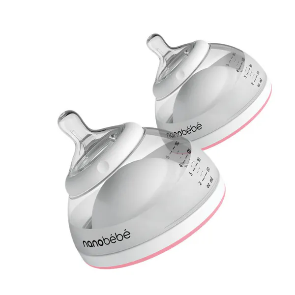 Hovedbilde Nanobébé Breastmilk Bottle 150ml, 2stk Pink