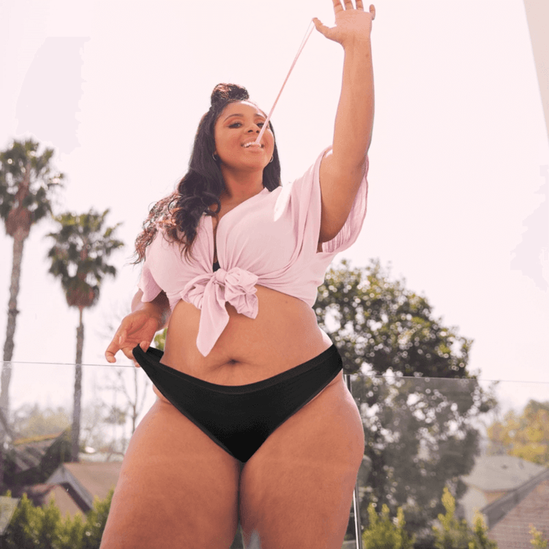 Panic Panties - L/XL pre-washed 4-way stretch truse, svart