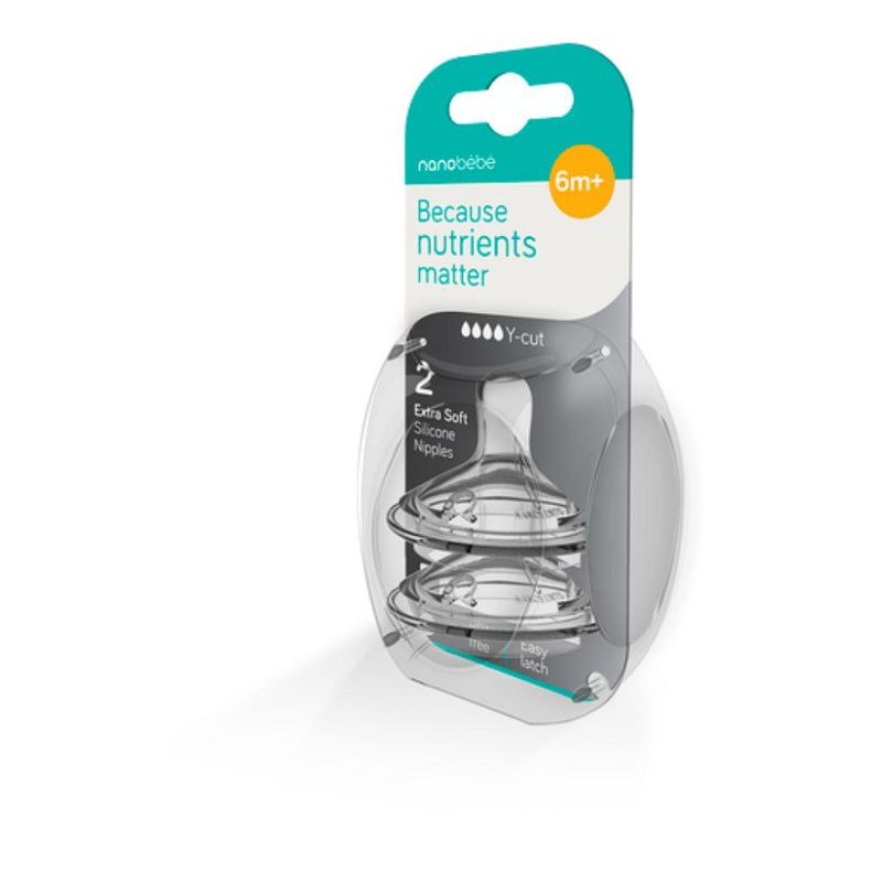 Nanobébé Silikon tåtesmokker - 2pk - Gen 1