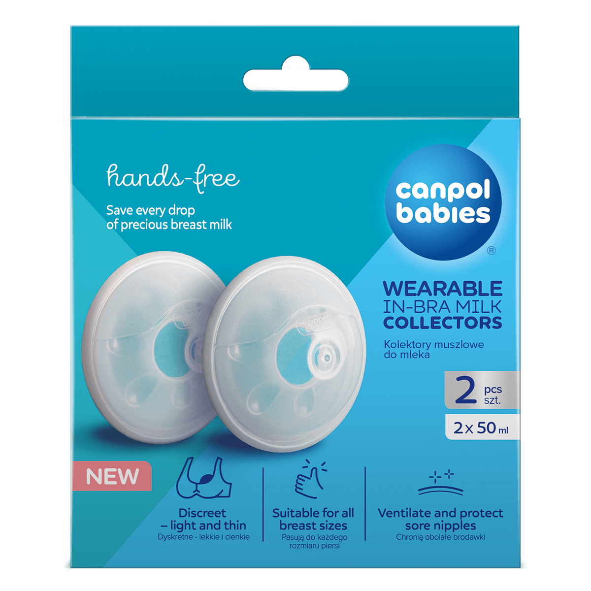 Canpol babies - Wearable In-Bra Milk Collectors, 2 pcs