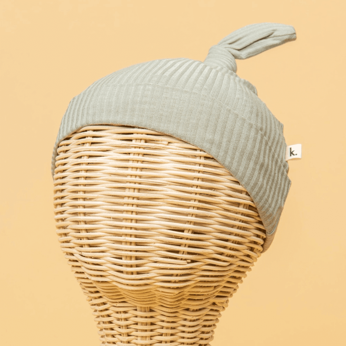 Kiin Baby Bambus Stretchy Beanie lue til nyfødt, sage