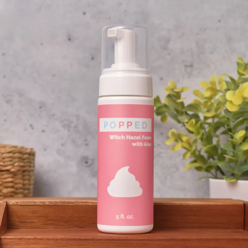 Popped - lindrende skum med Trollhassel og Aloe vera, 150ml
