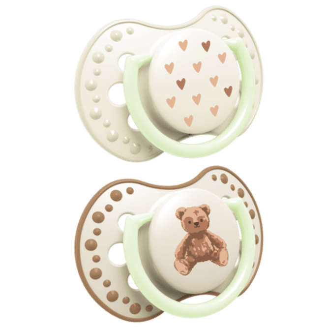 Hovedbilde LOVI Silicone Dynamic Soother 6-18m, 2stk, Teddy ...