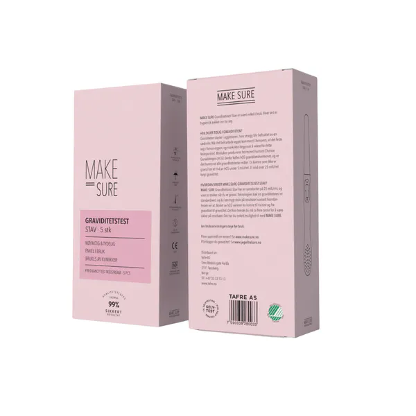 Hovedbilde Make Sure Graviditetstest stav - 5pk