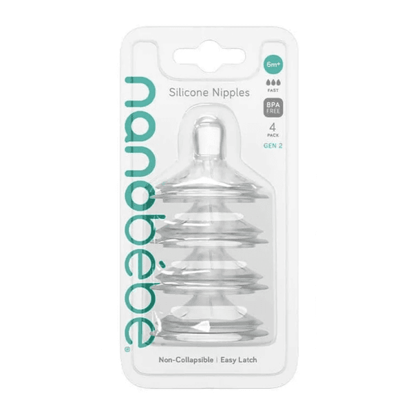 Hovedbilde Nanobébé Silikon tåtesmokker- Fast Flow - 4pk - ...