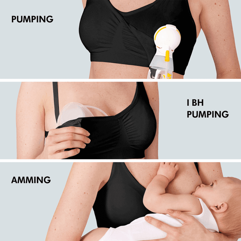 Medela pumpe- og ammeBH 3in1, svart