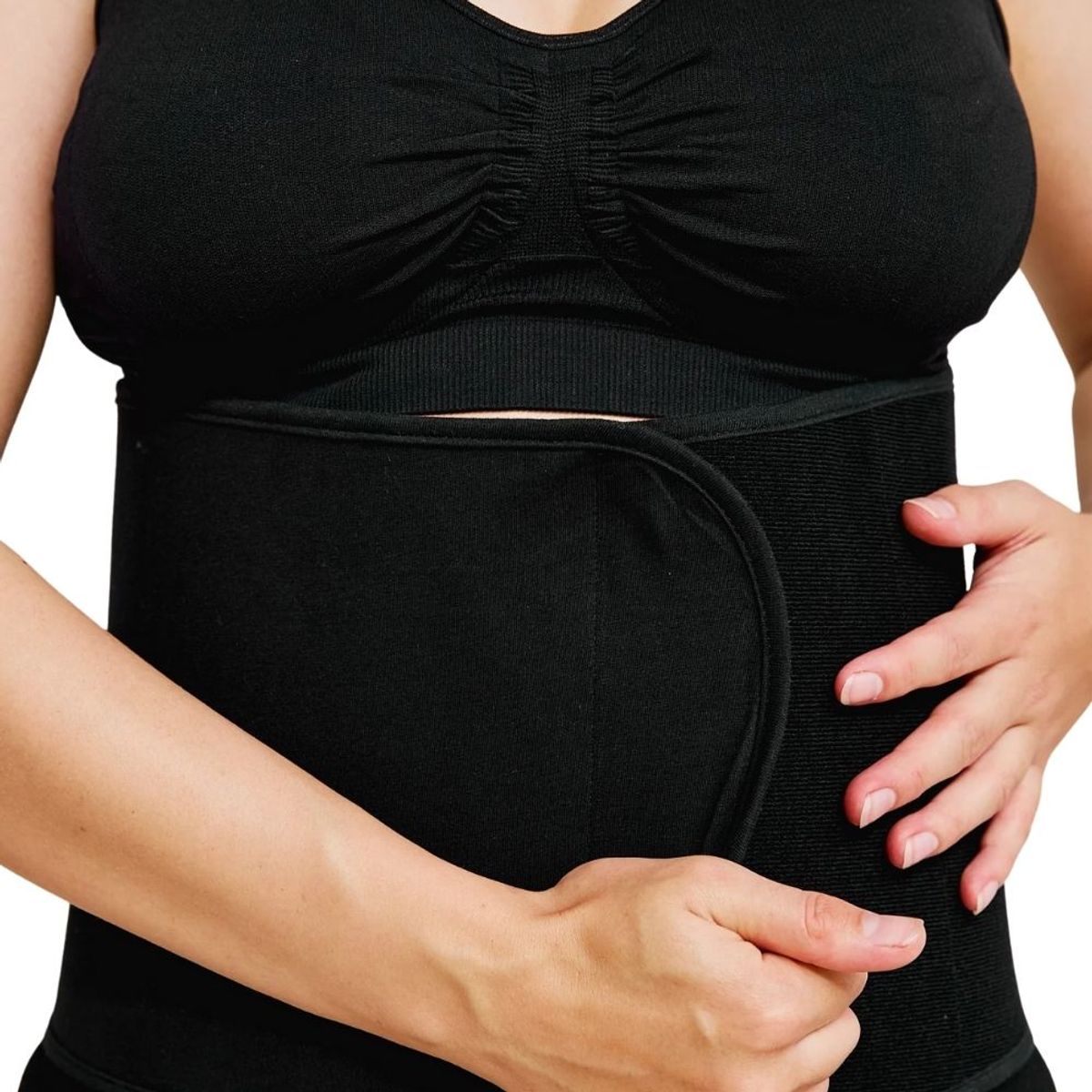 Carriwell Organic Cotton Post Birth Belly Binder, svart